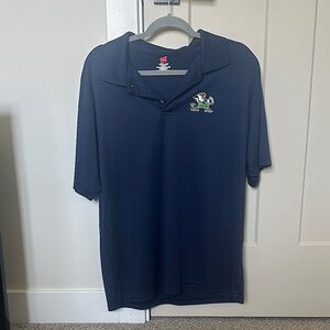 Notre Dame Hanes Dark Blue Polo Shirt